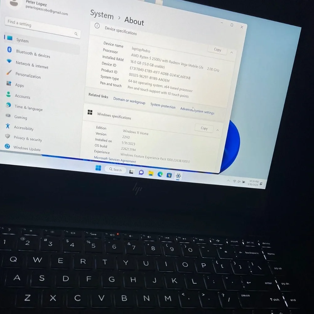 Hp envy, 16gb ram ,Ryzen 5, Radeon gfx